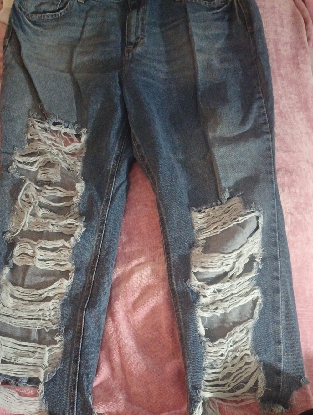 Fashion Nova Distressed Baggy Jeans Sz 14